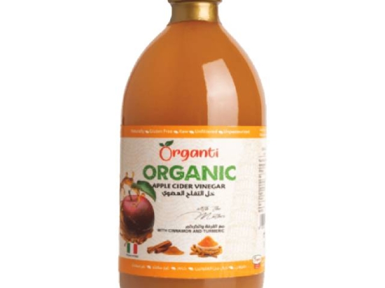 Organic Apple Cider Vinegar With Cinnamon and Turmeric , 500 ML from Organti | Simat