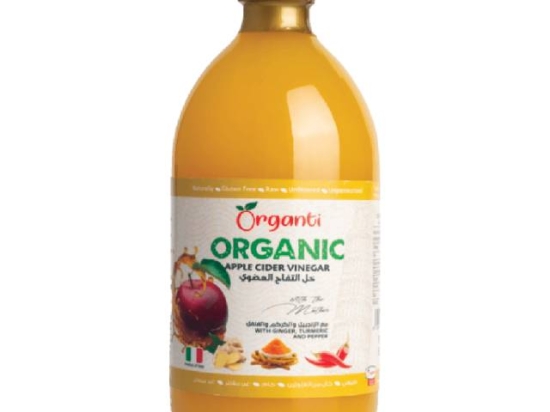 Organic Apple Cider Vinegar With Ginger , Turmeric ,  Pepper , 500 ML from Organti | Simat
