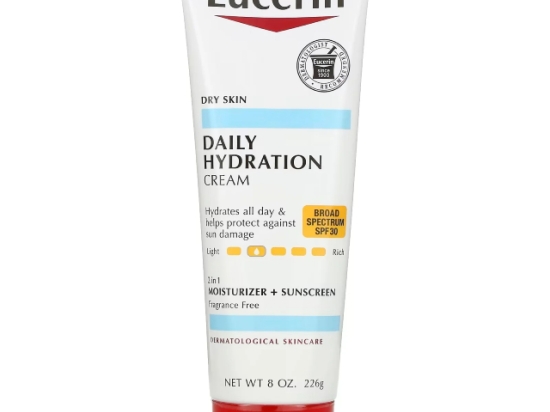 Eucerin, Daily Hydration Cream, SPF 30, Fragrance Free, (226 g)  | Cuddluxe