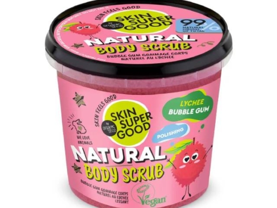 Natural Body Scrub Lychee Bubble Gum 360 ml  ( Organic) | Organic Shop
