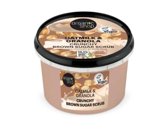 Oatmilk & Granola Crunchy Brown Sugar Scrub 250 ml  ( Organic) | Organic Shop