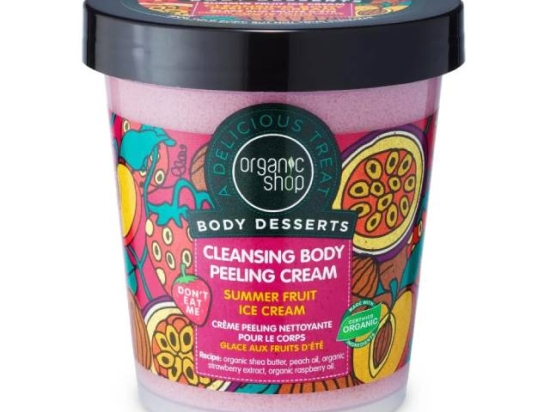 Organic Shop Summer Fruit Ice Cream Body Scrub 450ml ( Organic) | Organic Shop
