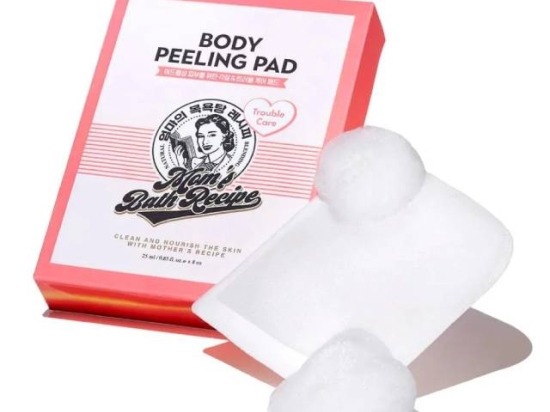 Mom's Bath Korean Body Scrub Loofah for Acne-Prone Skin (1 Piece) Light Pink | Cuddluxe