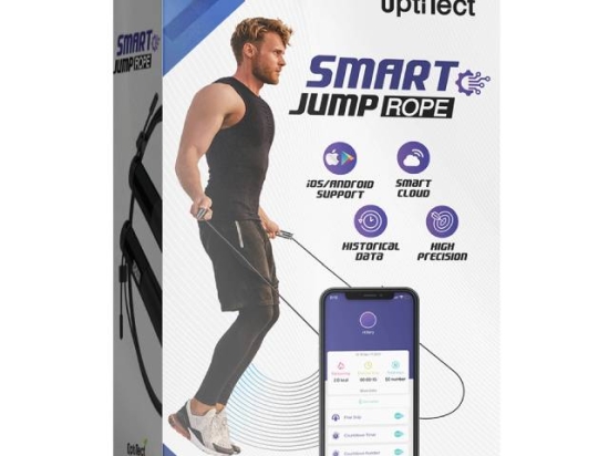 OPTI TECT Smart Jump Rope, 1 Piece, Seamless Compatibility With iOS & Android | Dr. Nutrition