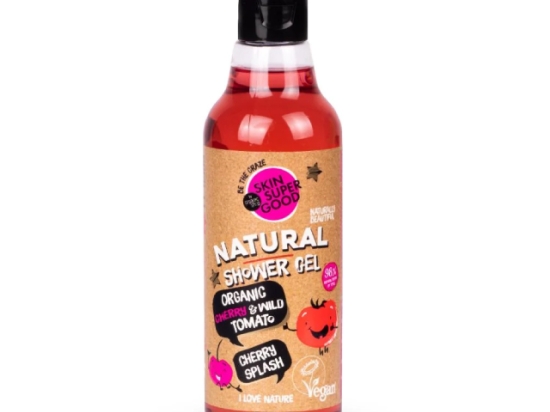 Organic Shop SKIN SUPER GOOD. Natural Shower Gel "Cherry Splash", 250 ml  ( Organic) | Organic Shop