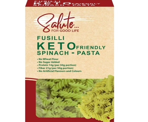 Keto Spinach Fusilli Pasta 200g | Zaadana