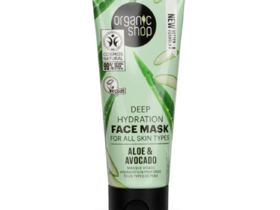 اورجانيك شوب قناع الوجه للترطيب العميق بالأفوكادو والصبار 75مل  (عضوى ) | Organic Shop