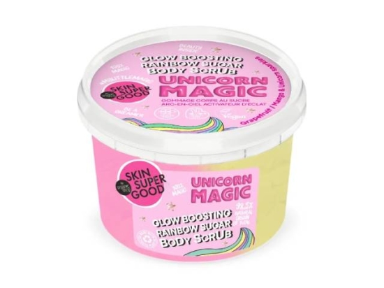 Glow Boosting Rainbow Sugar Body Scrub Unicorn Magic 250 ml  ( Organic) |  Organic Shop