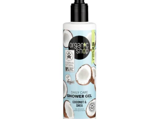 اورجانيك شوب جل إستحمام العناية اليومية بجوز الهند والشيا 280مل (عضوى ) | Organic Shop