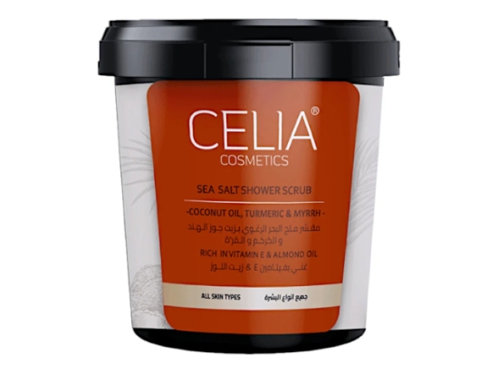 Celia Foaming Sea Salt Scrub with Coconut Oil, Turmeric and Myrrh 750g| Cuddluxe