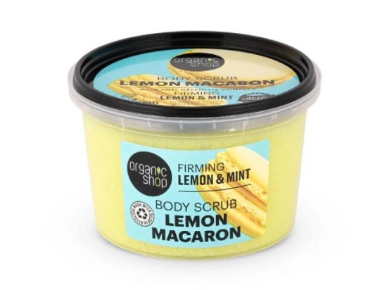 Firming Lemon Macaron Body Scrub 250 ml  ( Organic) | Organic Shop