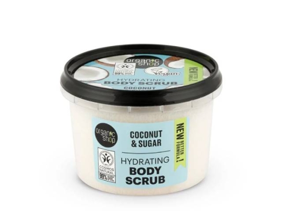 Organic Shop - Body Sugar Scrub with Coconut Extract 250 ml  ( Organic) | Organic Shop