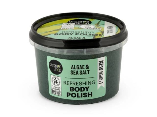 (اورجانيك شوب صنفرة منعشة للجسم بالطحالب وملح البحر 250مل (عضوى | Organic Shop