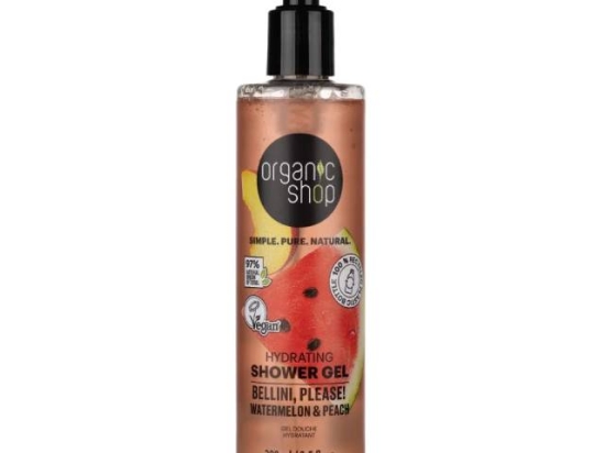 Organic Shop Hydrating Shower Gel Bellini, please! Watermelon & Peach  280 ml ( Organic) | Organic Shop